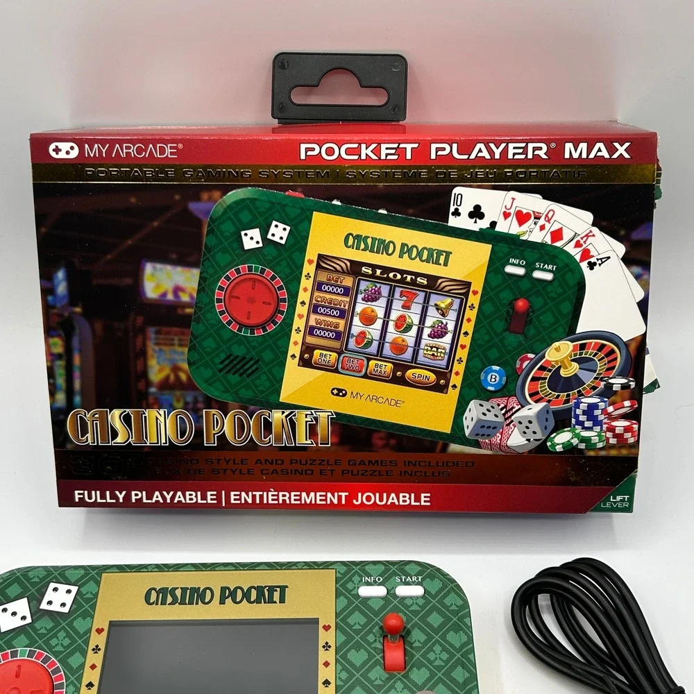 My Arcade Casino Pocket Player Max Handheld Game DGUN-3948 USB-C TESTED WORKS